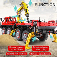 Thumbnail for Building Blocks MOC APP Motorized Articulated Off-Road Truck Bricks Toy 13146 Construction Set Toys - 5