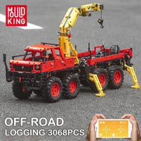 Thumbnail for Building Blocks MOC APP Motorized Articulated Off - Road Truck Bricks Toy 13146 - 4