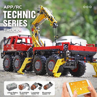 Thumbnail for Building Blocks MOC APP Motorized Articulated Off - Road Truck Bricks Toy 13146 - 3