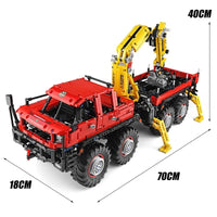 Thumbnail for Building Blocks MOC APP Motorized Articulated Off - Road Truck Bricks Toy 13146 - 10