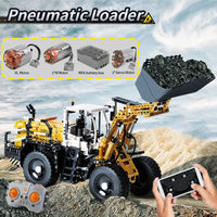 Thumbnail for Building Blocks MOC APP Motorized Pneumatic loader Truck Excavator Bricks Toy - 8