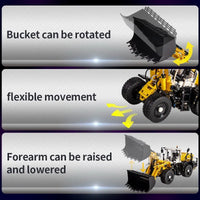Thumbnail for Building Blocks MOC APP Motorized Pneumatic loader Truck Excavator Bricks Toy - 10