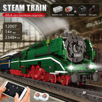 Thumbnail for Building Blocks MOC APP Motorized RC BR18 201 German Express Train Bricks Toy - 8