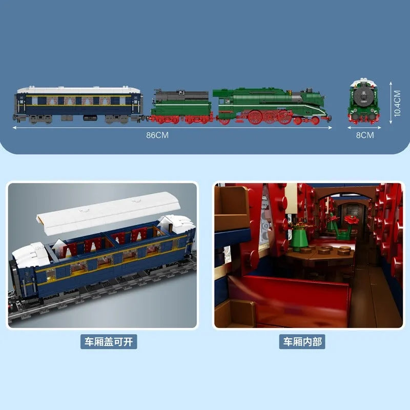 Building Blocks MOC APP Motorized RC BR18 201 German Express Train Bricks Toy Construction Set Toys - 7