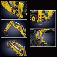 Thumbnail for Building Blocks MOC APP Motorized RC Excavator loader Bulldozer Truck Bricks Toy - 10