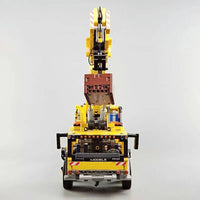 Thumbnail for Building Blocks MOC APP Motorized RC Heavy Mobile Lift Crane Truck Bricks Toy - 10
