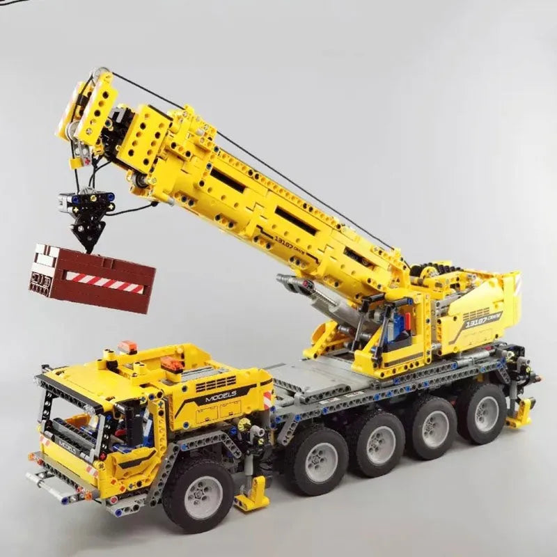 Building Blocks MOC APP Motorized RC Heavy Mobile Lift Crane Truck Bricks Toy - 8