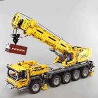 Thumbnail for Building Blocks MOC APP Motorized RC Heavy Mobile Lift Crane Truck Bricks Toy - 8
