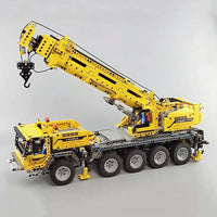 Thumbnail for Building Blocks MOC APP Motorized RC Heavy Mobile Lift Crane Truck Bricks Toy Construction Set Toys - 11