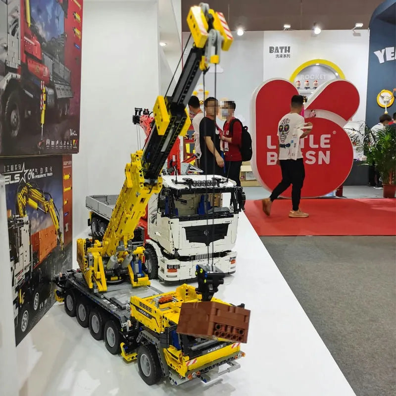 Building Blocks MOC APP Motorized RC Heavy Mobile Lift Crane Truck Bricks Toy - 14