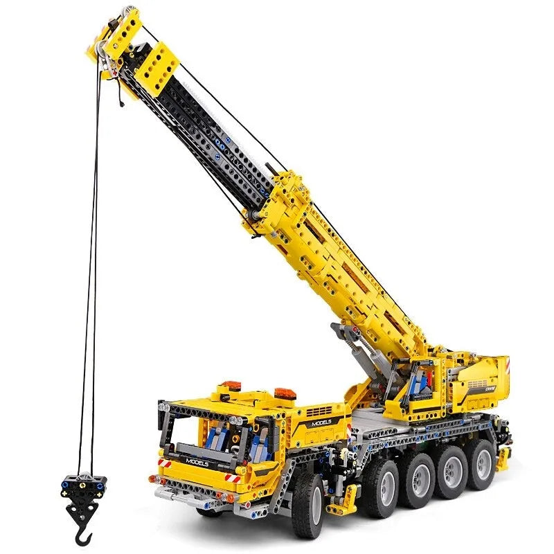 Building Blocks MOC APP Motorized RC Heavy Mobile Lift Crane Truck Bricks Toy - 3