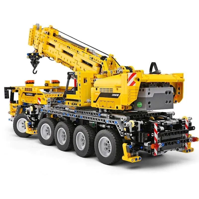 Building Blocks MOC APP Motorized RC Heavy Mobile Lift Crane Truck Bricks Toy - 4