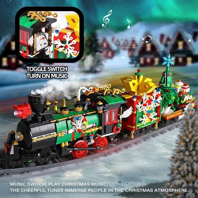 Building Blocks MOC APP Motorized RC Magic Christmas Train Bricks Toy - 6