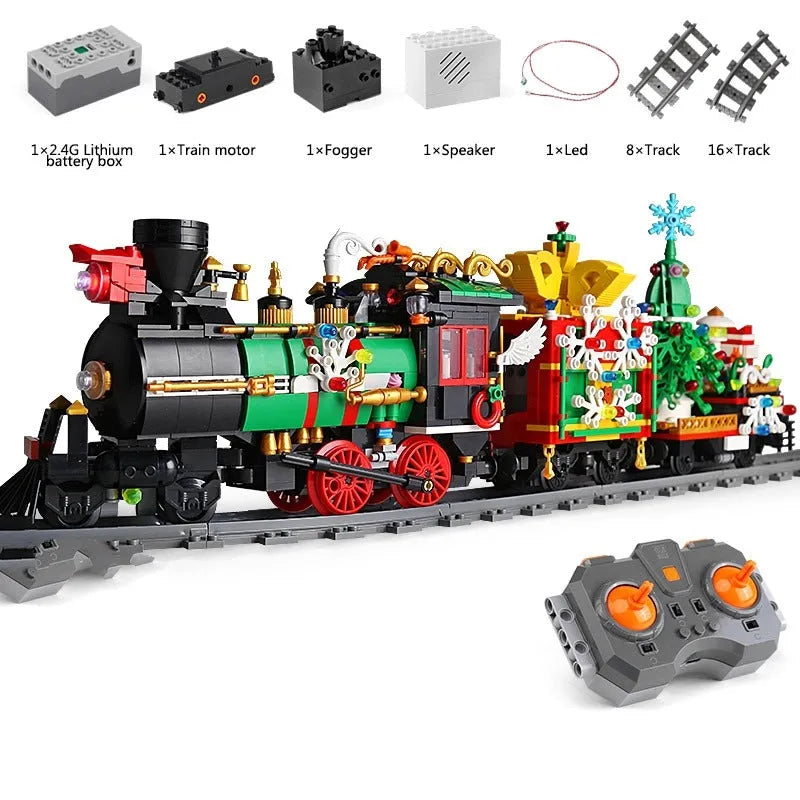 Building Blocks MOC APP Motorized RC Magic Christmas Train Bricks Toy - 1