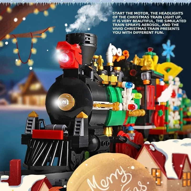 Building Blocks MOC APP Motorized RC Magic Christmas Train Bricks Toy - 5