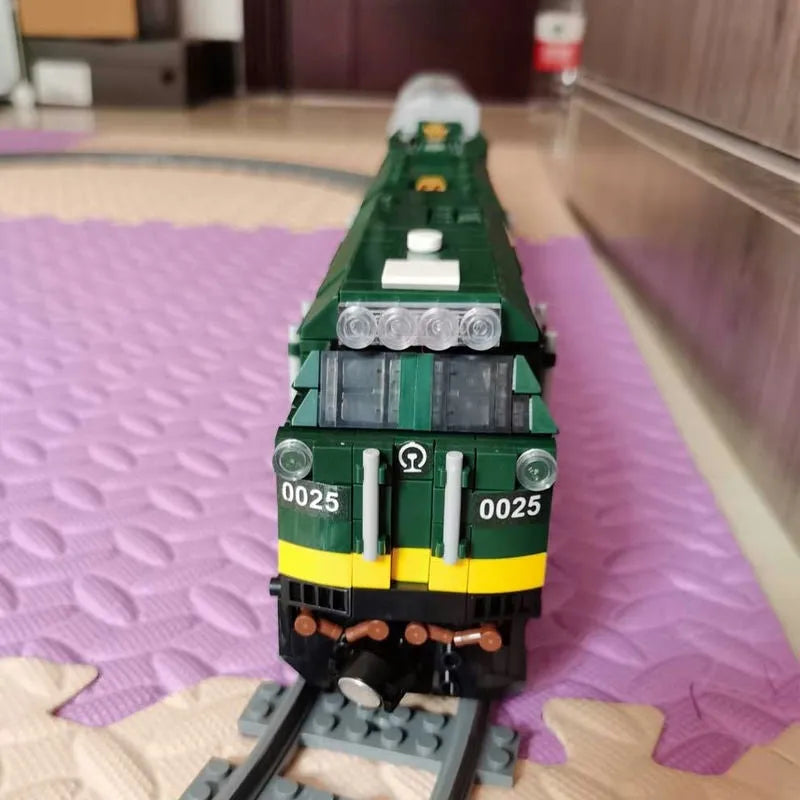 Building Blocks MOC APP Motorized RC NJ2 Diesel Locomotive Train Bricks Toy Construction Set Toys - 14