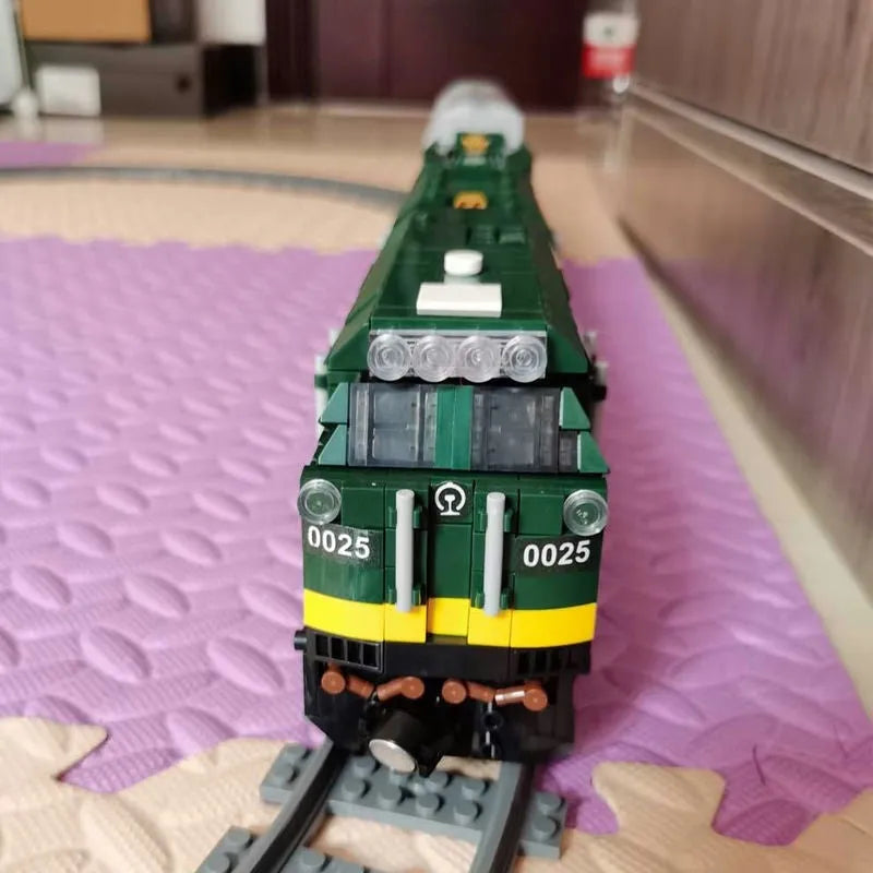 Building Blocks MOC APP Motorized RC NJ2 Diesel Locomotive Train Bricks Toy - 14