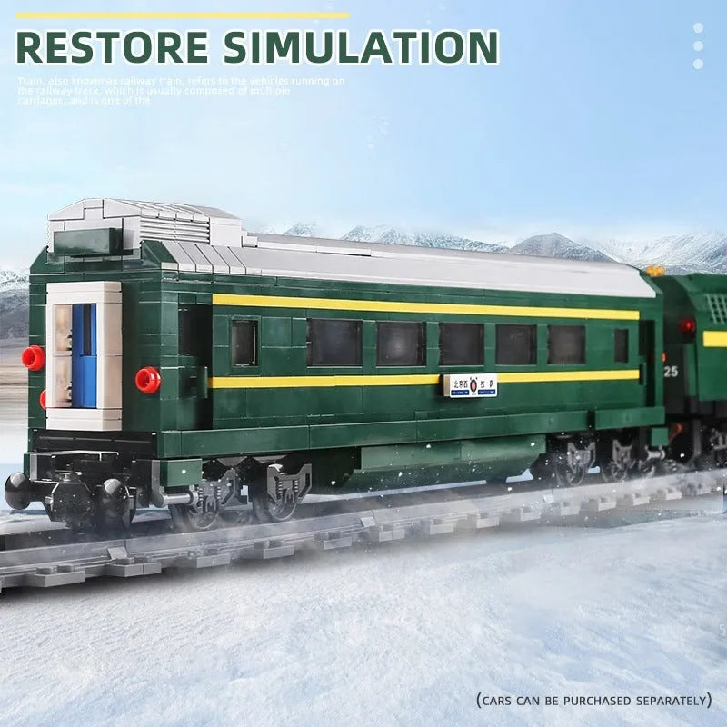 Building Blocks MOC APP Motorized RC NJ2 Diesel Locomotive Train Bricks Toy Construction Set Toys - 7