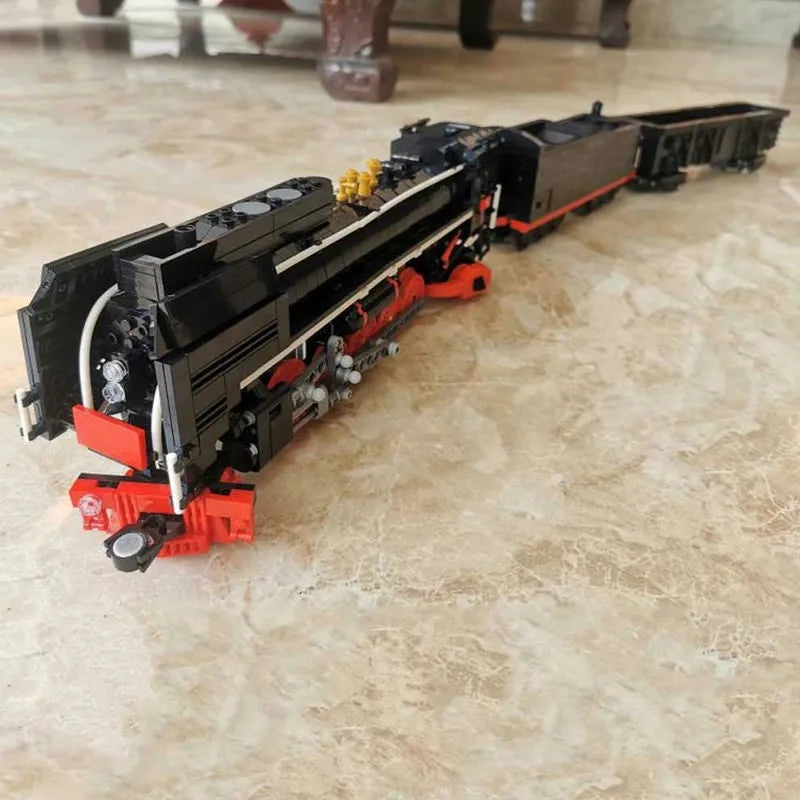 Building Blocks MOC APP Motorized RC QJ Steam Locomotive Train Bricks Toy - 15