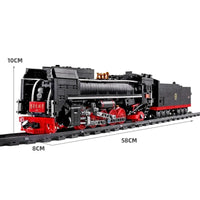 Thumbnail for Building Blocks MOC APP Motorized RC QJ Steam Locomotive Train Bricks Toy - 9