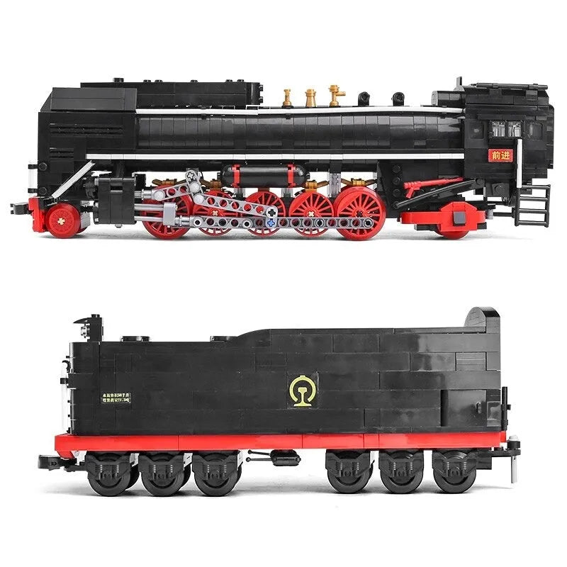 Building Blocks MOC APP Motorized RC QJ Steam Locomotive Train Bricks Toy - 7