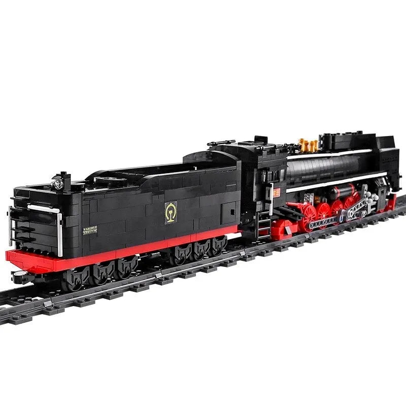 Building Blocks MOC APP Motorized RC QJ Steam Locomotive Train Bricks Toy - 10