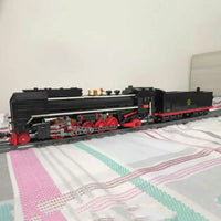 Thumbnail for Building Blocks MOC APP Motorized RC QJ Steam Locomotive Train Bricks Toy - 14