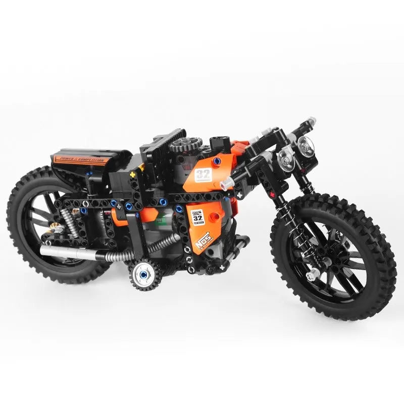 Building Blocks MOC APP Motorized RC Racing Motorcycle Bricks Toys 23005 - 3