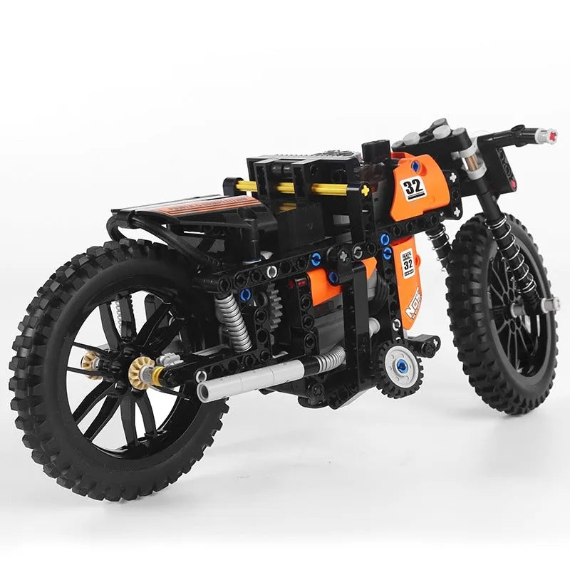 MOC Creator City Moto Cross Motorcycle Bricks Toys