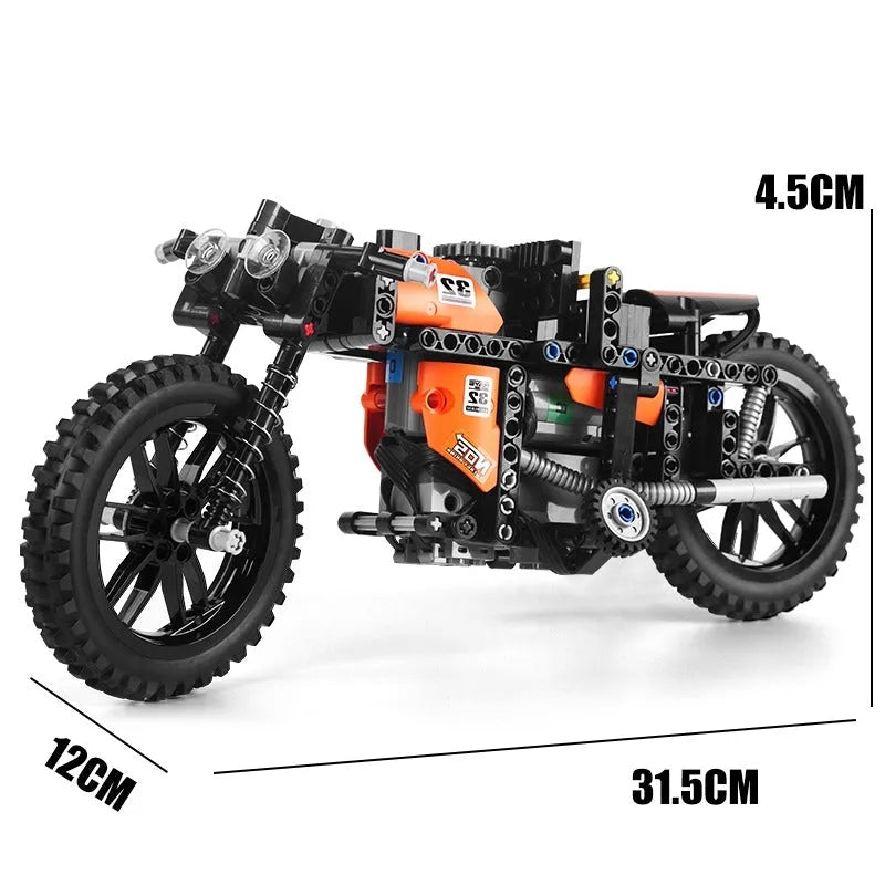Building Blocks MOC APP Motorized RC Racing Motorcycle Bricks Toys 23005 - 2