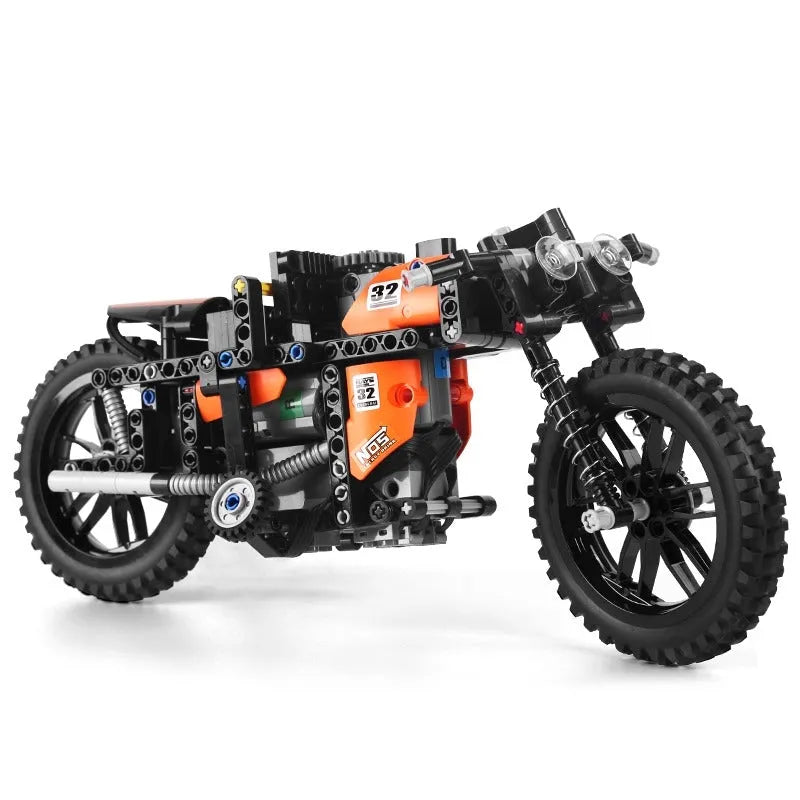 Building Blocks MOC APP Motorized RC Racing Motorcycle Bricks Toys 23005 - 4