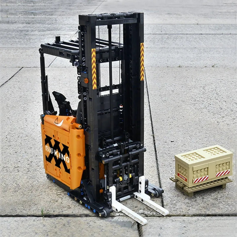 Building Blocks MOC APP Motorized RC Shelf Forklift Reach Truck Bricks Toy Construction Set Toys - 6