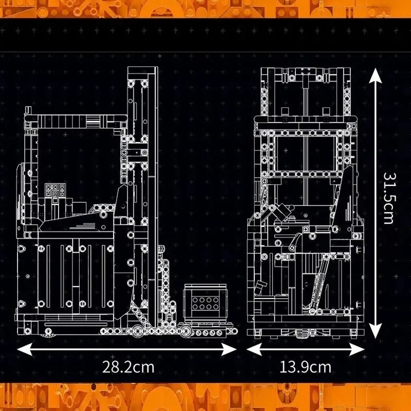 Building Blocks MOC APP Motorized RC Shelf Forklift Reach Truck Bricks Toy Construction Set Toys - 14