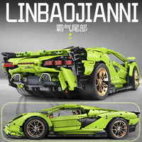 Thumbnail for Building Blocks MOC APP RC Lamborghini Hyper Racing Car Bricks Toys 13057 - 2