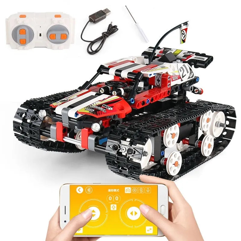 Building Blocks MOC APP RC Motorized Crawler Stunt Car Bricks Toy 13024 Construction Set Toys - 1