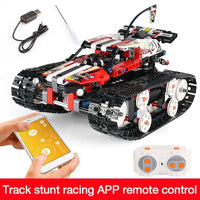 Thumbnail for Building Blocks MOC APP RC Motorized Crawler Stunt Car Bricks Toy 13024 Construction Set Toys - 2