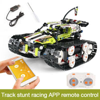 Thumbnail for Building Blocks MOC APP RC Motorized Stunt Crawler Car Bricks Toys 13023 - 5