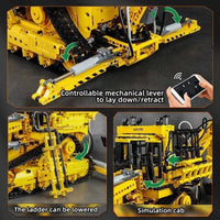 Thumbnail for Building Blocks MOC APP RC Pneumatic Bulldozer Bricks Kids Toys 17023 Construction Set Toys - 5