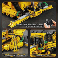 Thumbnail for Building Blocks MOC APP RC Pneumatic Bulldozer Bricks Kids Toys 17023 - 5