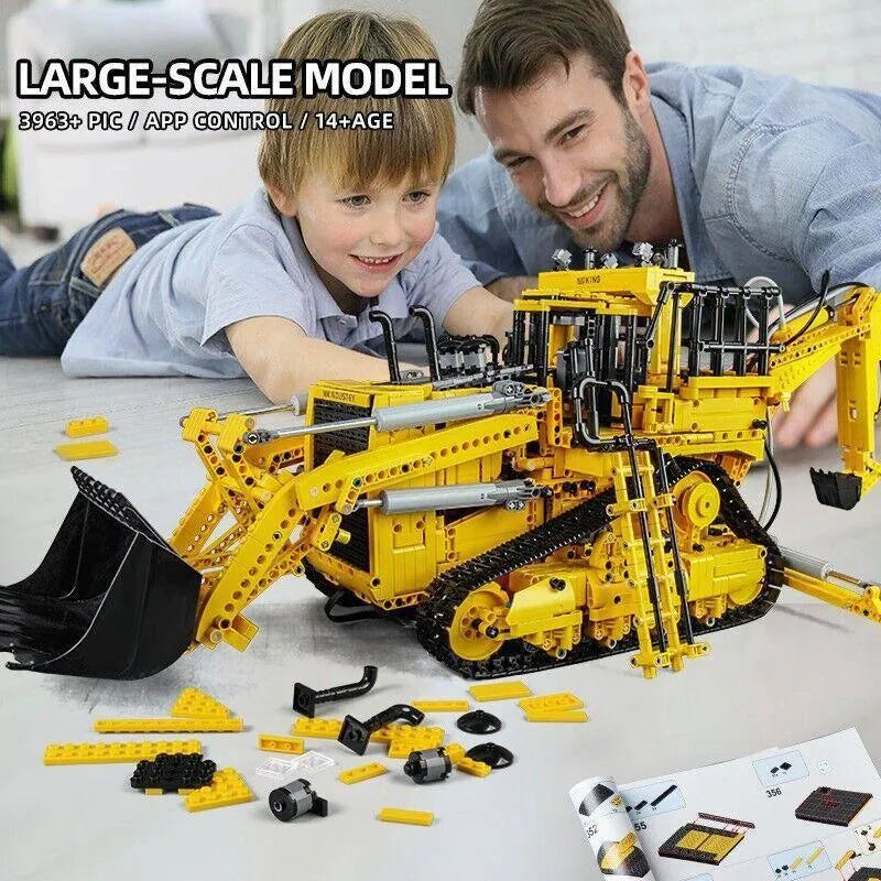 Building Blocks MOC APP RC Pneumatic Bulldozer Bricks Kids Toys 17023 Construction Set Toys - 6