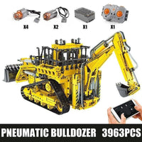 Thumbnail for Building Blocks MOC APP RC Pneumatic Bulldozer Bricks Kids Toys 17023 - 1