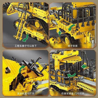 Thumbnail for Building Blocks MOC APP RC Pneumatic Bulldozer Bricks Kids Toys 17023 - 8