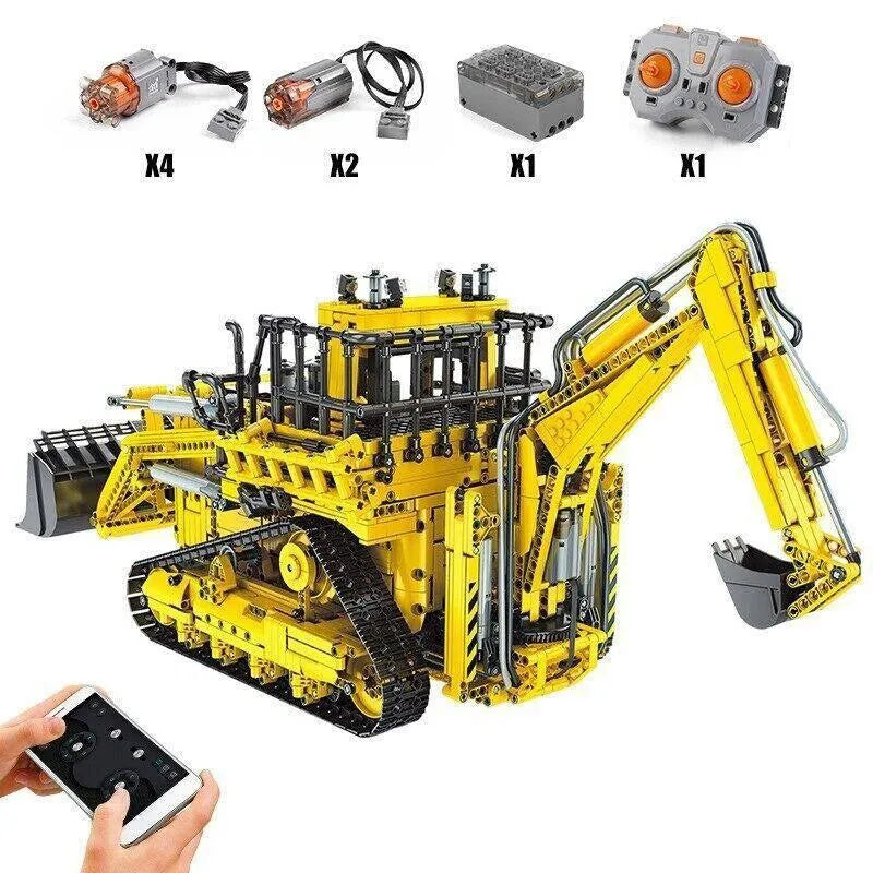 Building Blocks MOC APP RC Pneumatic Bulldozer Bricks Kids Toys 17023 Construction Set Toys - 3