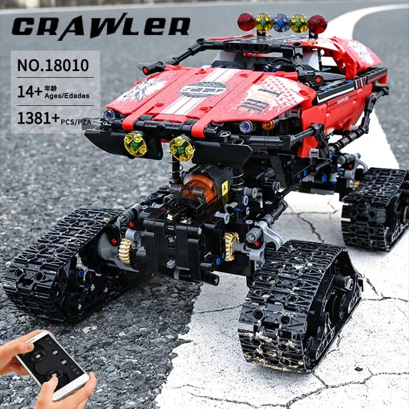 Building Blocks MOC APP RC Polar Explorer Tracked Vehicle Bricks Toys - 2