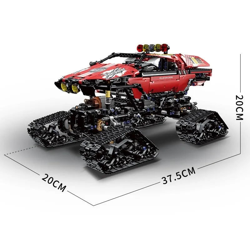 Building Blocks MOC APP RC Polar Explorer Tracked Vehicle Bricks Toys - 10