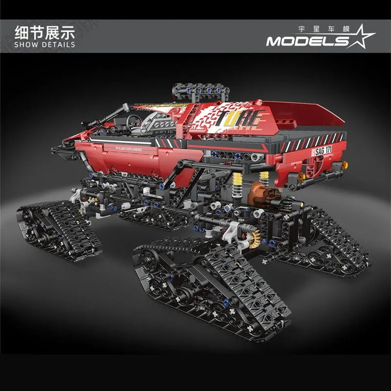 Building Blocks MOC APP RC Polar Explorer Tracked Vehicle Bricks Toys - 8