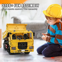 Thumbnail for Building Blocks MOC APP RC Tech Three Way Dump Truck Bricks Toys 17012 - 6