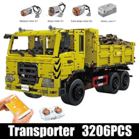 Thumbnail for Building Blocks MOC APP RC Tech Three Way Dump Truck Bricks Toys 17012 - 1