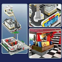 Thumbnail for Building Blocks MOC City Creator Expert Guitar Car Wash Shop Bricks Toy Construction Set Toys - 4