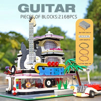 Thumbnail for Building Blocks MOC City Creator Expert Guitar Car Wash Shop Bricks Toy Construction Set Toys - 2